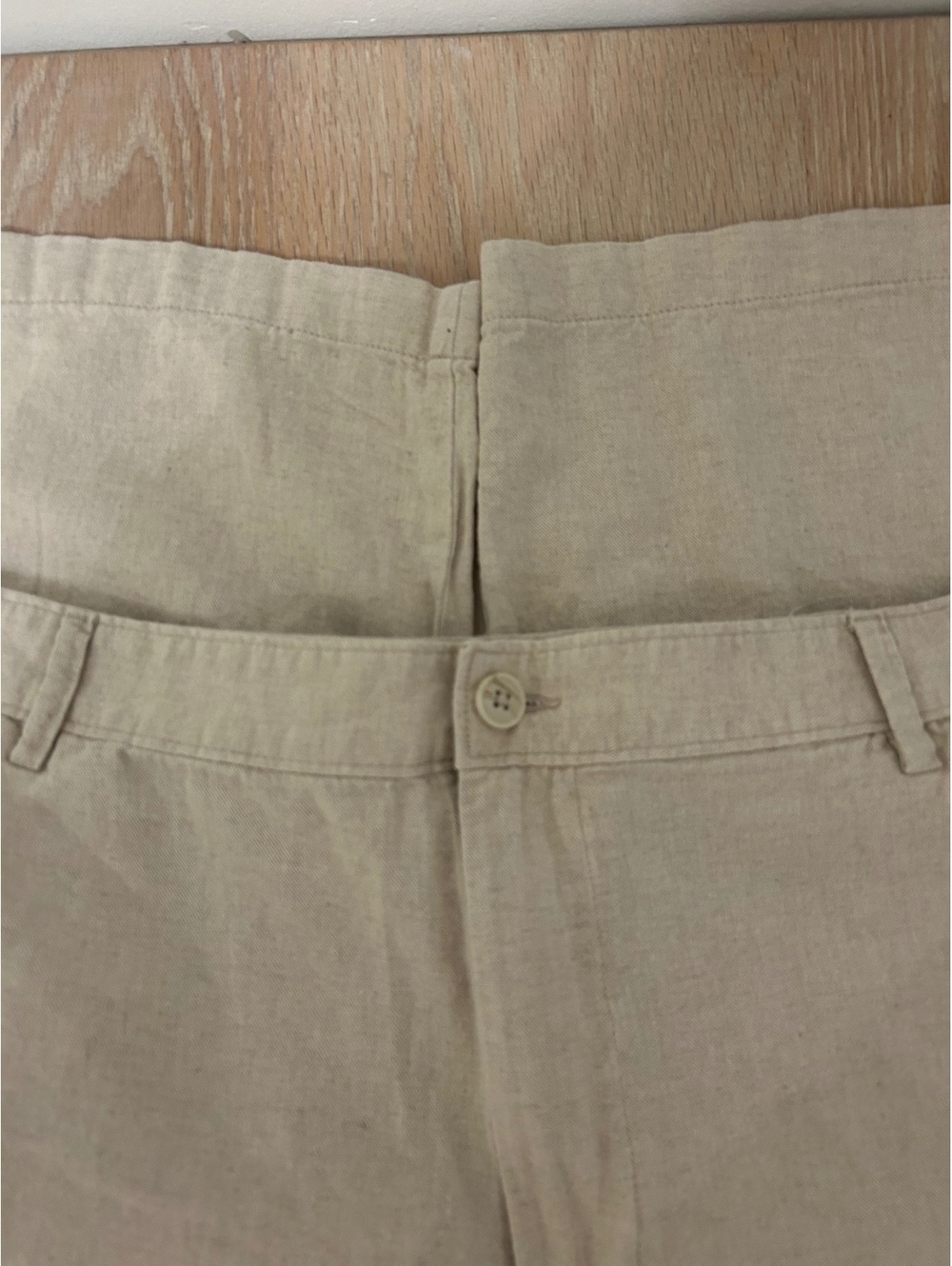 Goodfellow & Co Men’s XXL Beige Linen Blend Pants Elastic Waist Casual